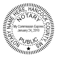 Mississippi Notary Stamp - Round