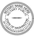 Washington Notary Stamp - Round