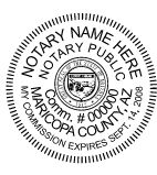 Arizona Notary Stamp Round