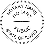 Idaho Notary Stamp Round
