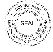 Indiana Notary Stamp Round