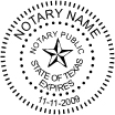 Texas Notary Stamp - Round