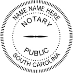 South Carolina Notary Stamp - Round