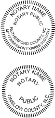 North Carolina Notary Stamp - Round