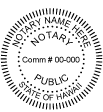 Hawaii Notary Stamp - Round