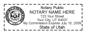Utah Notary Stamps