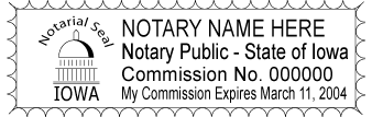 Iowa Notary Stamp