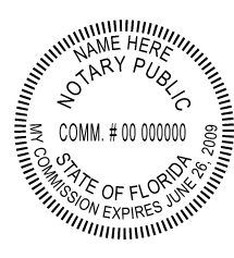 Florida Notary Stamp - Round