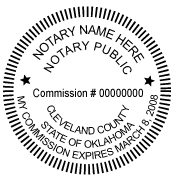 Oklahoma Notary Stamp - Round